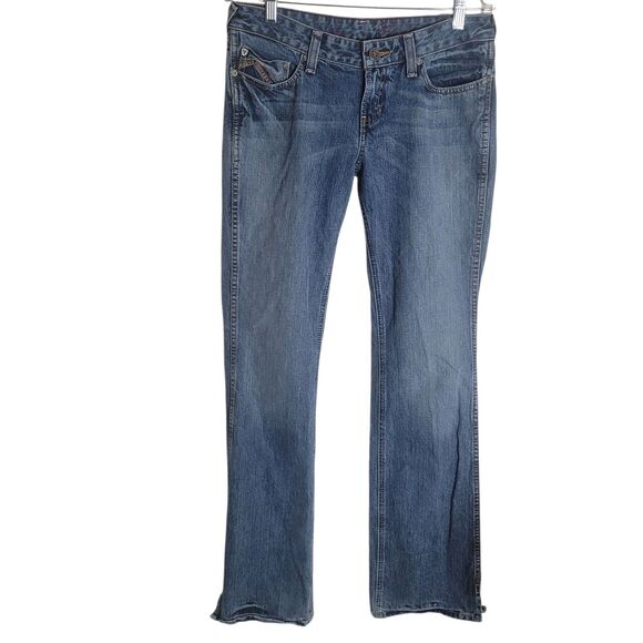 Ariat Ruby Boot Cut Jeans Women's 28 Long Blue Denim Western Cowgirl Workwear - Picture 1 of 14